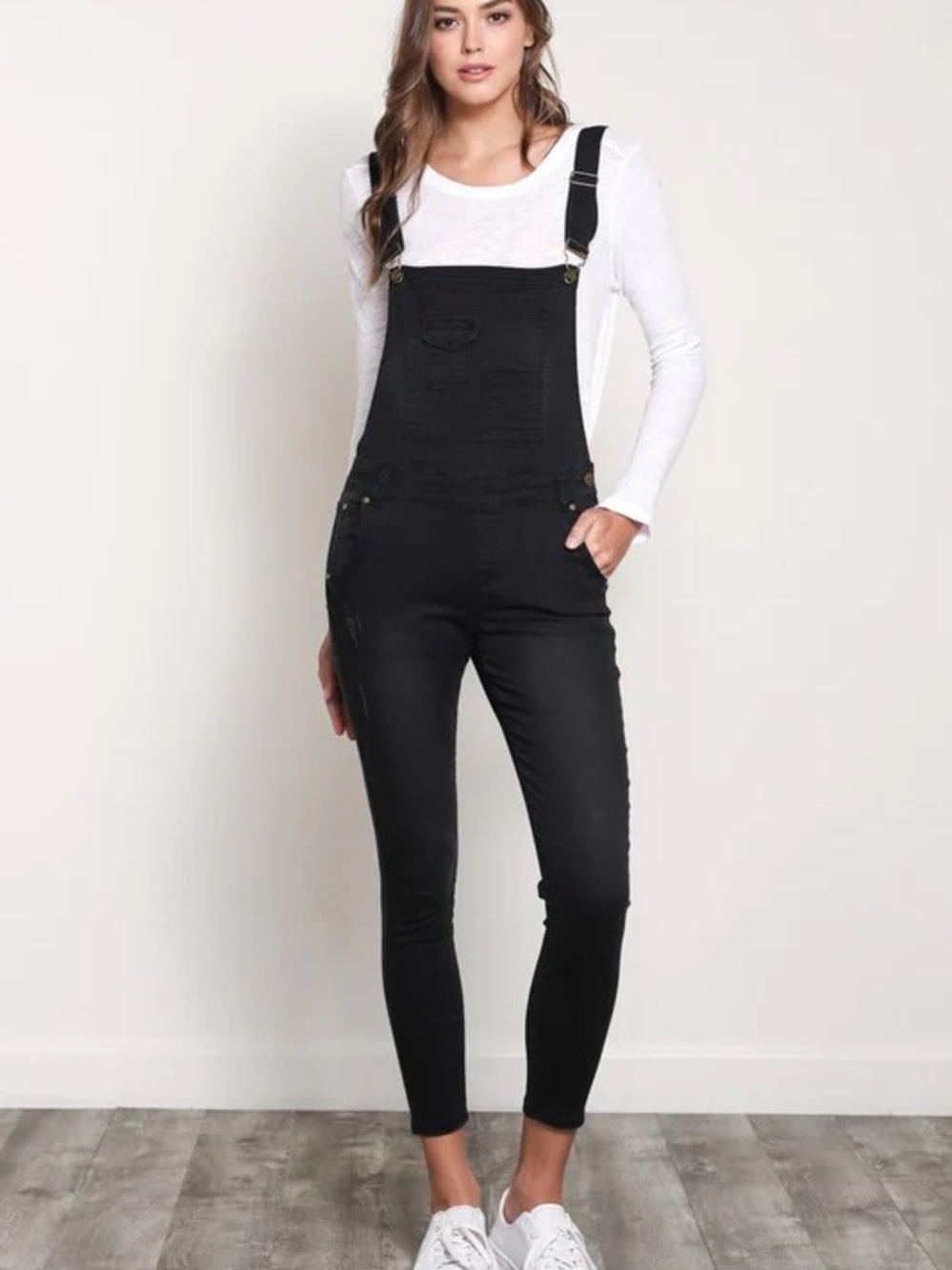 Silver Jeans - Black Women's Stretch Denim Overalls